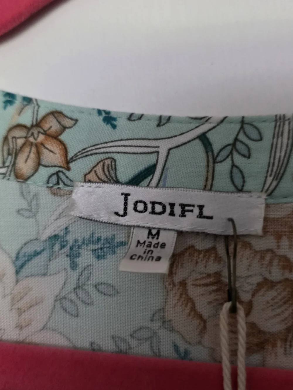 Boho Floral Tiered Midi Dress in Aqua & Teal - Picture 3 of 5